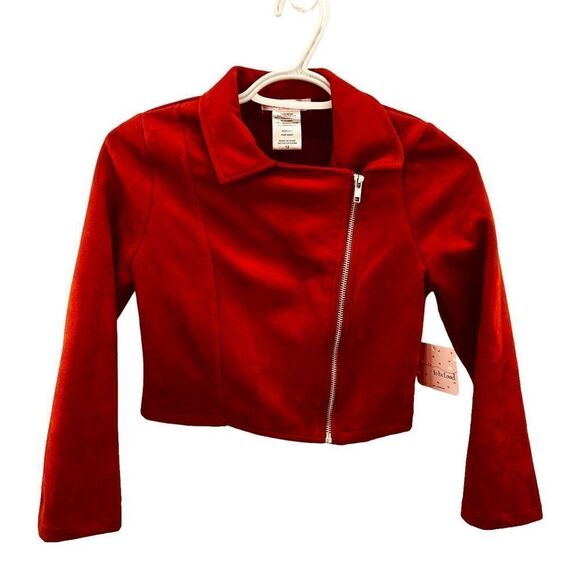 Cropped moto jacket burnt orange - Picture 3 of 6